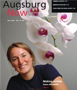 Caryn on the cover of the Fall 2007 Augsburg Now magazine